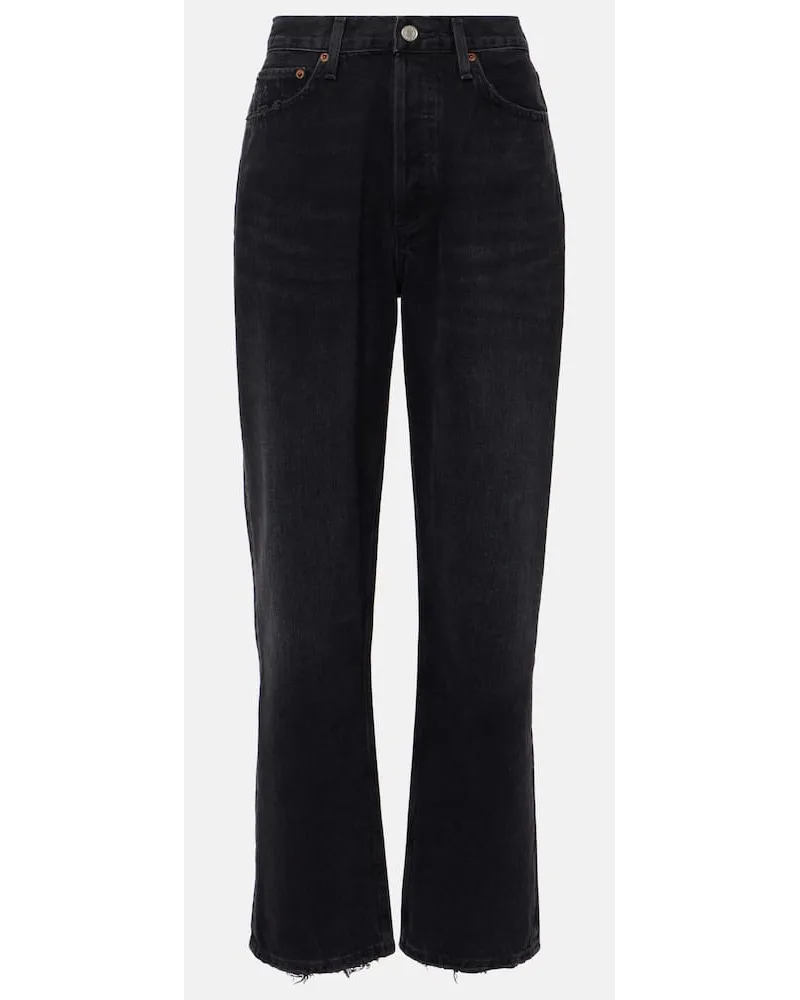 AGOLDE Mid-Rise Straight Jeans 90’s Schwarz