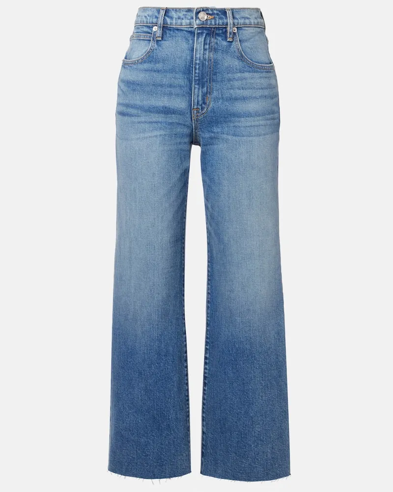 SLVRLAKE High-Rise Wide-Leg Jeans Grace Blau