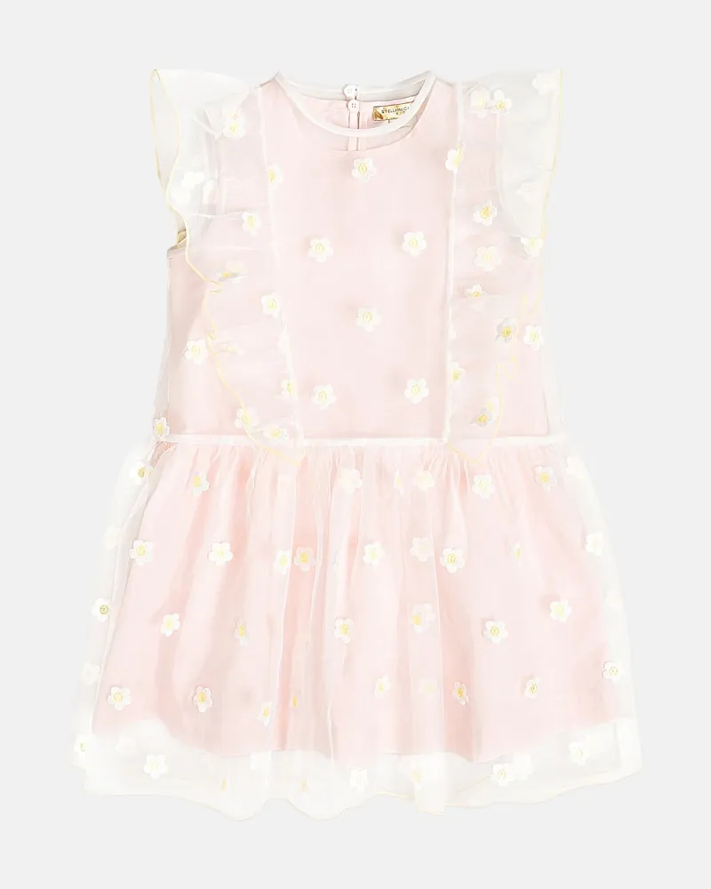 Stella McCartney Kids Besticktes Kleid aus Tüll Rosa