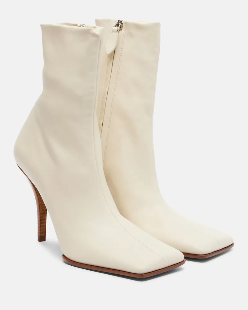 Alaïa Alaïa Ankle Boots 90 aus Leder Weiß