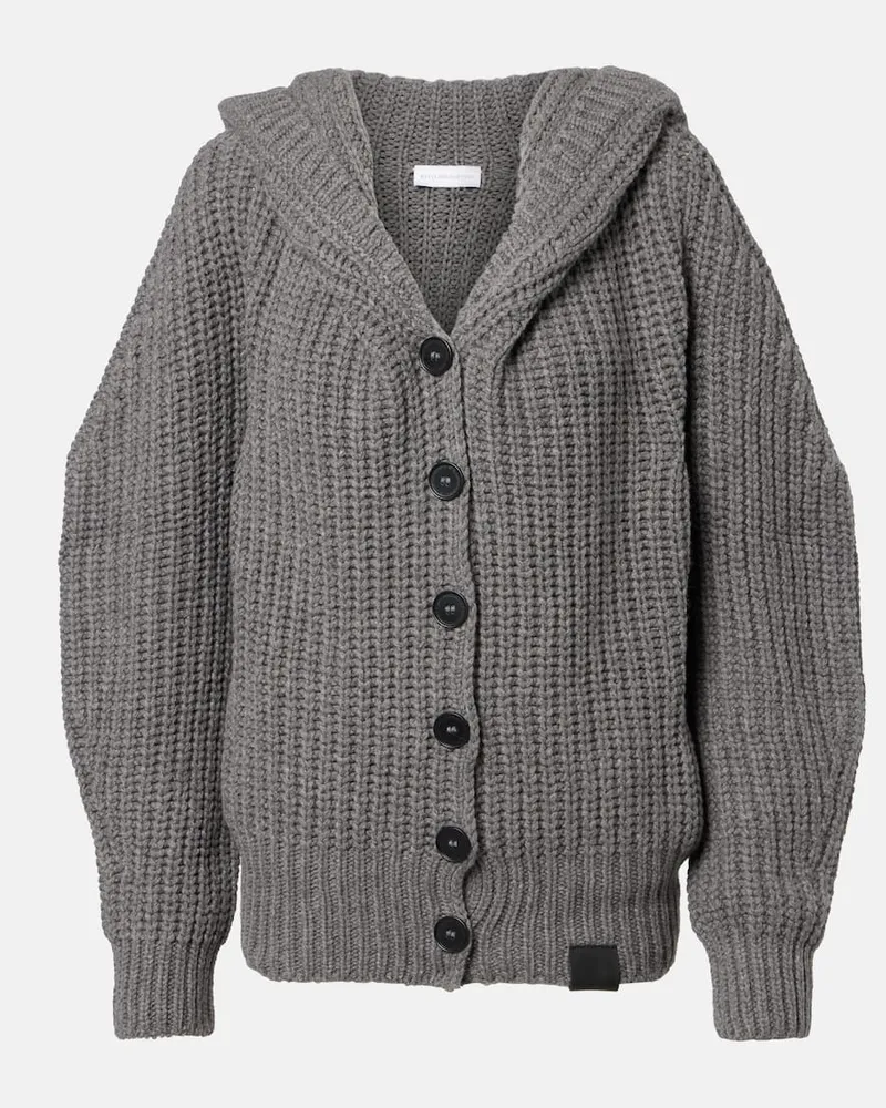 Stella McCartney Cardigan aus Kaschmir und Wolle Grau