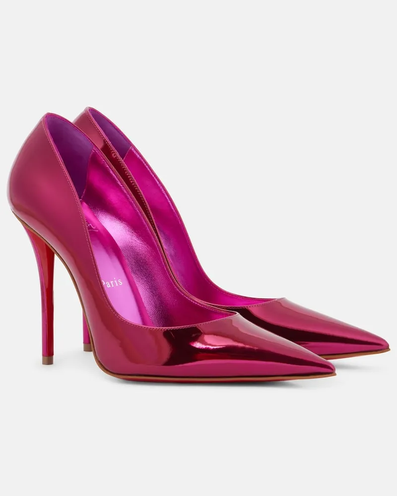 Christian Louboutin Pumps Miss Z 100 aus Metallic-Leder Rosa