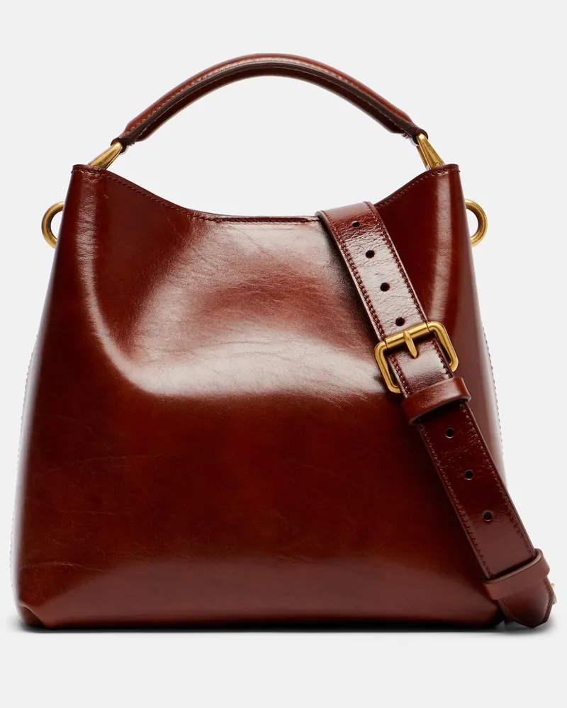 Dries van Noten Tote Bag Grip Small aus Leder Braun