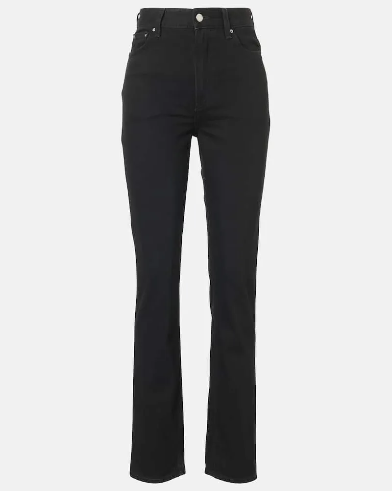 Totême High-Rise Slim Jeans Schwarz