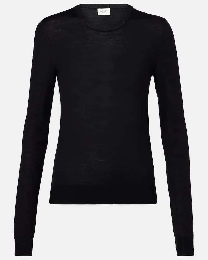Saint Laurent Pullover aus Wolle Schwarz