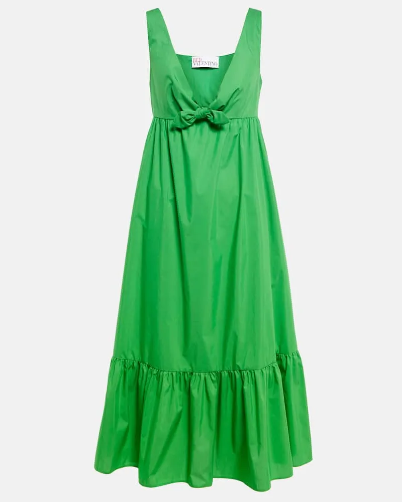 RED Valentino Midikleid aus Baumwollpopeline Grã¼n