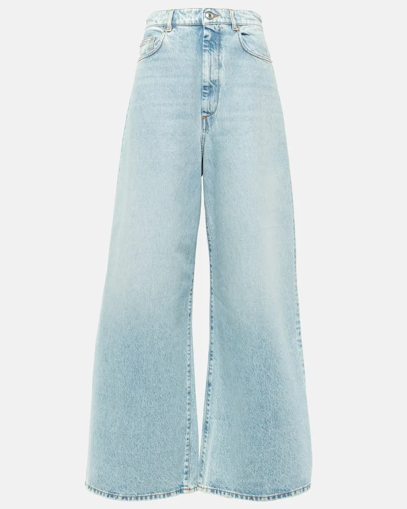 SPORTMAX Low-Rise Wide-Leg Jeans Angri Blau