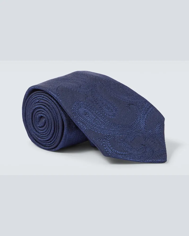 Brunello Cucinelli Krawatte aus Jacquard Blau