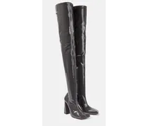 Overknee-Stiefel Marine Stretch 95 aus Latex