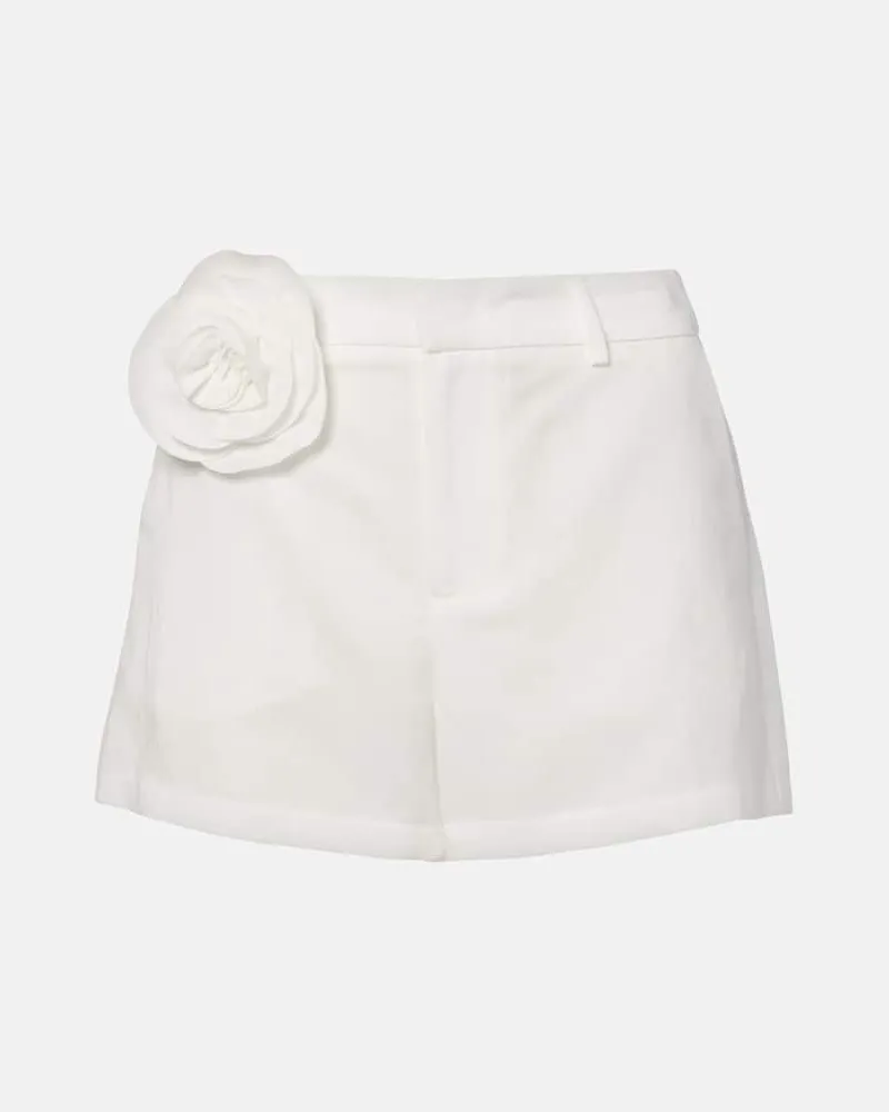 Blumarine Shorts aus Gabardine Weiß