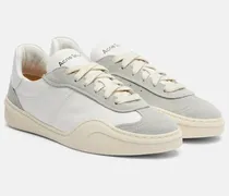 Sneakers aus Leder mit Veloursleder