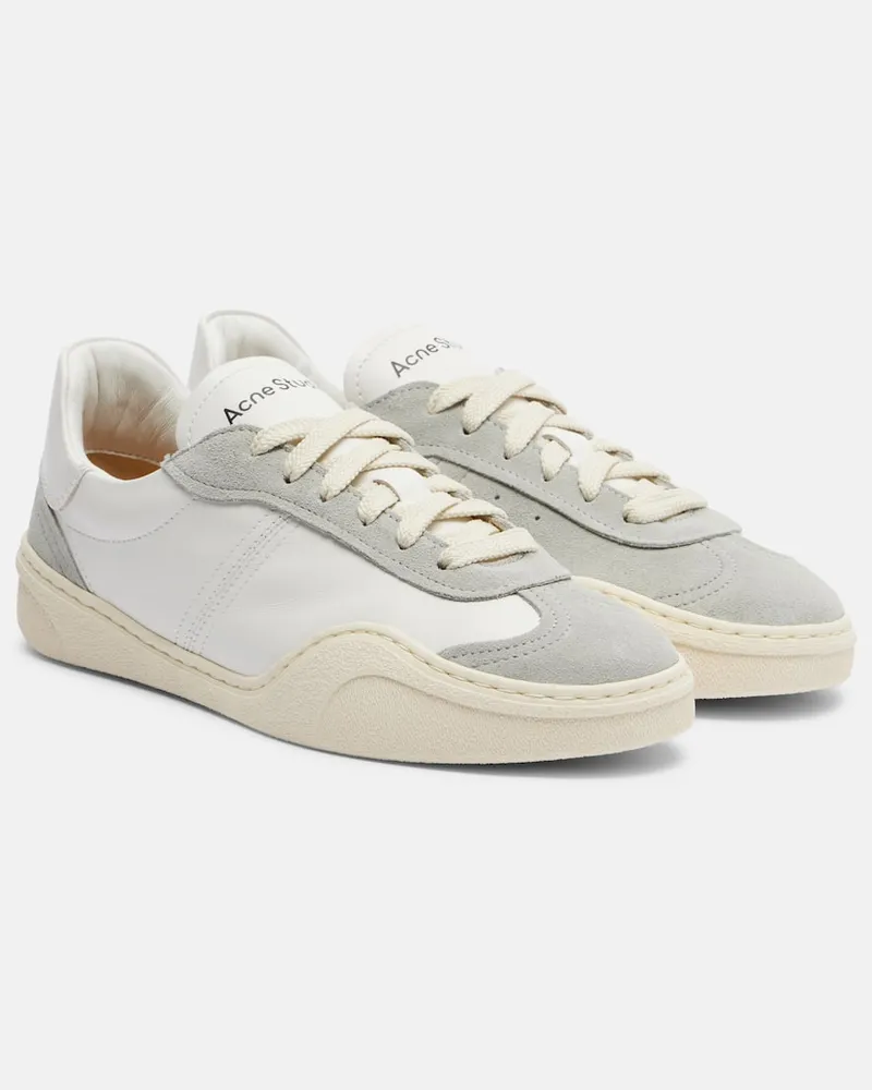Acne Studios Sneakers aus Leder mit Veloursleder Weiß