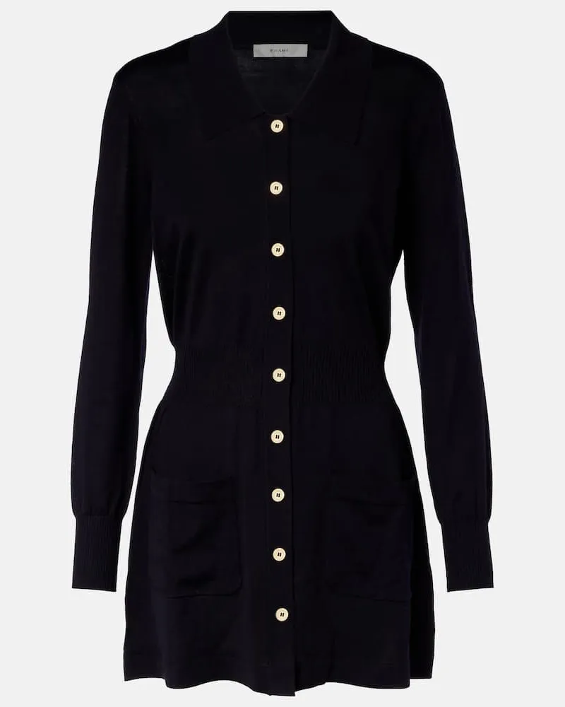 Frame Denim Polokleid aus Wolle Blau