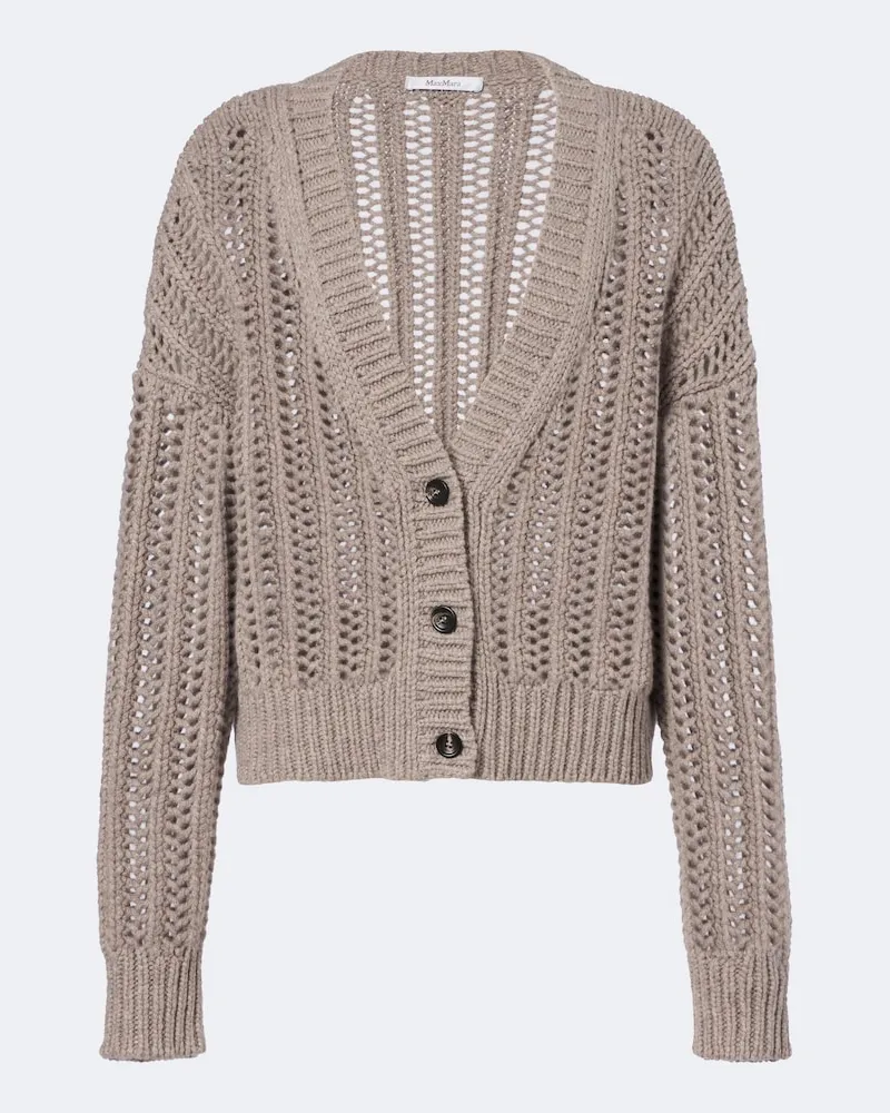Max Mara Cardigan aus Kaschmir Braun