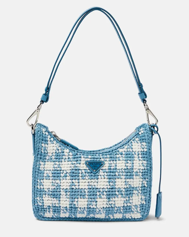 Prada Schultertasche Re-Edition Mini Blau