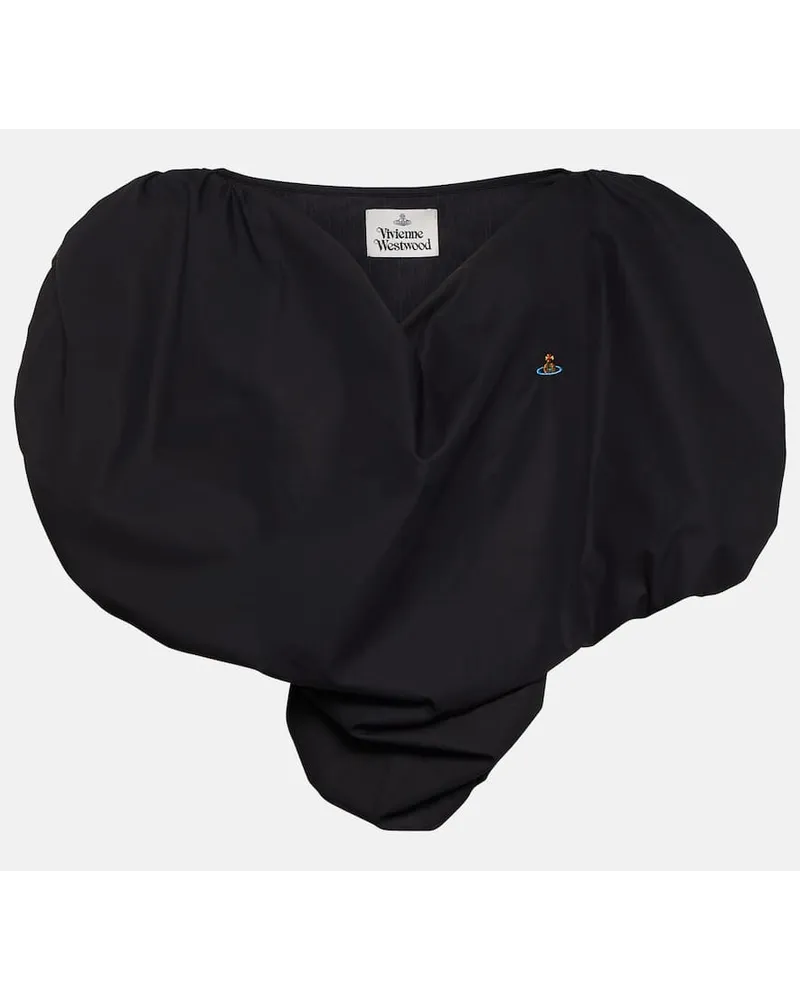 Vivienne Westwood Cropped-Top Heart aus Baumwolle Schwarz