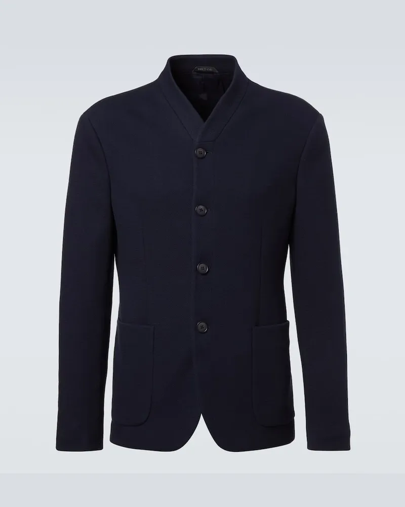 Giorgio Armani Jacke aus Jersey Blau