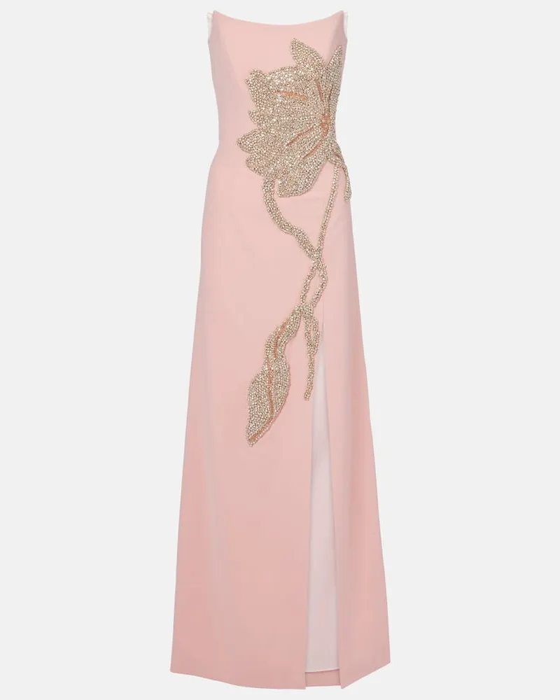 COSTARELLOS Robe Fara aus Crêpe Pink