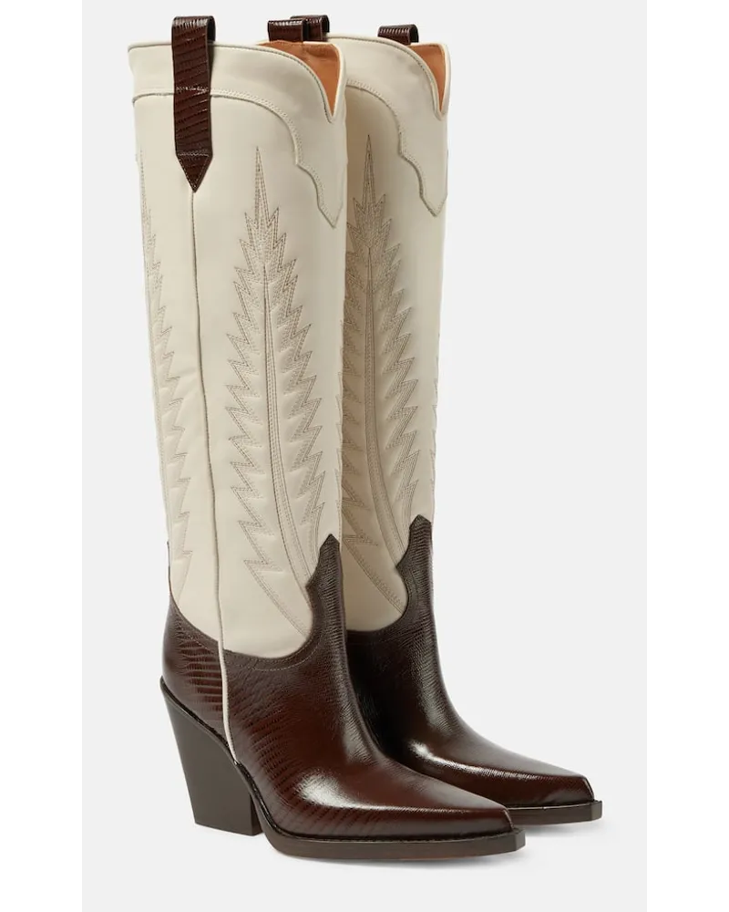 Paris Texas Westernstiefel El Dorado aus Leder Weiss