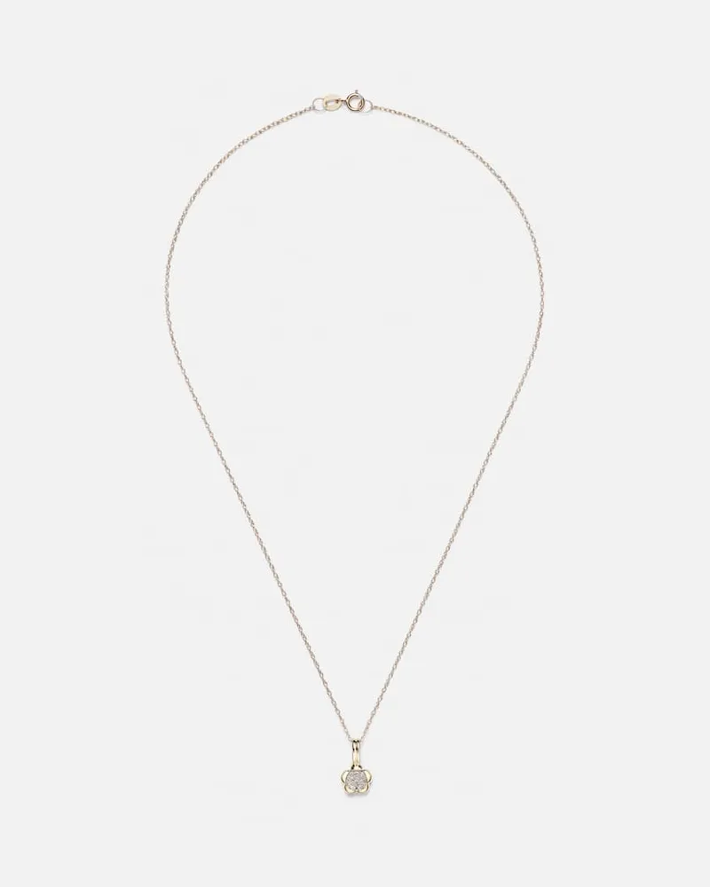 Stone & Strand Halskette Crosby aus 10kt Gelbgold mit Diamanten Gold