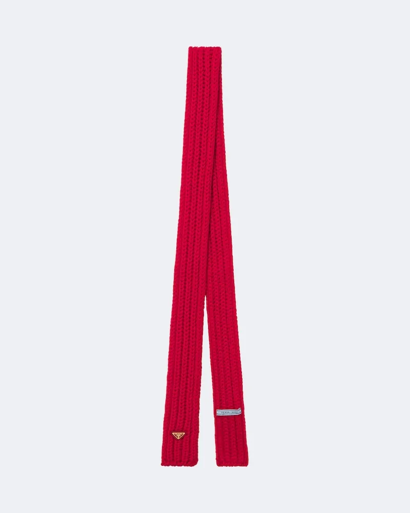 Prada Schal aus Schurwolle Rot