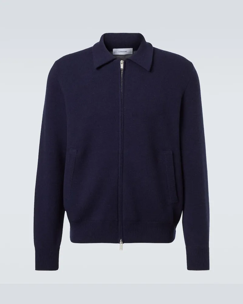 LARDINI Cardigan aus einem Wollgemisch Blau