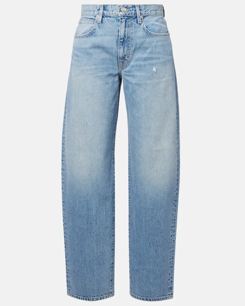 SLVRLAKE Mid-Rise Barrel Jeans Ella Blau