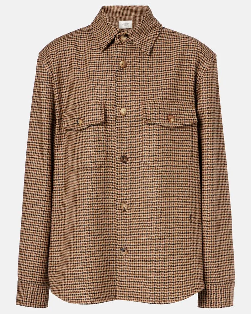 Saint Laurent Hemdjacke Braun
