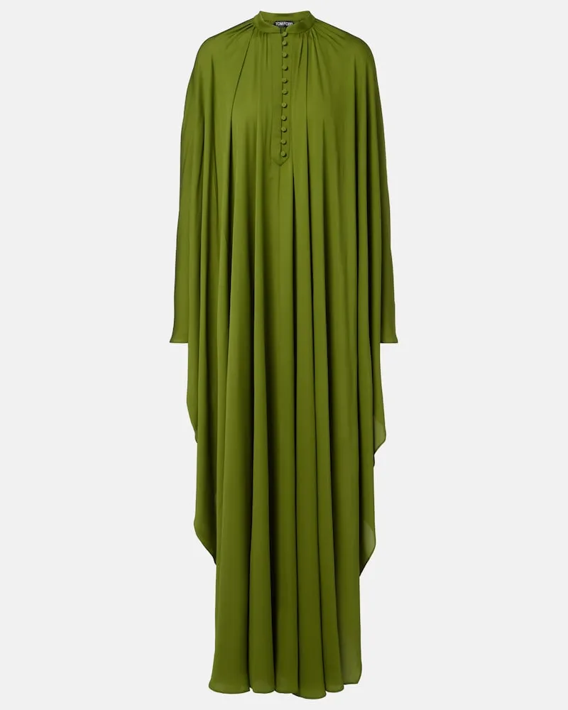 Tom Ford Kaftan aus Seiden-Georgette Grün