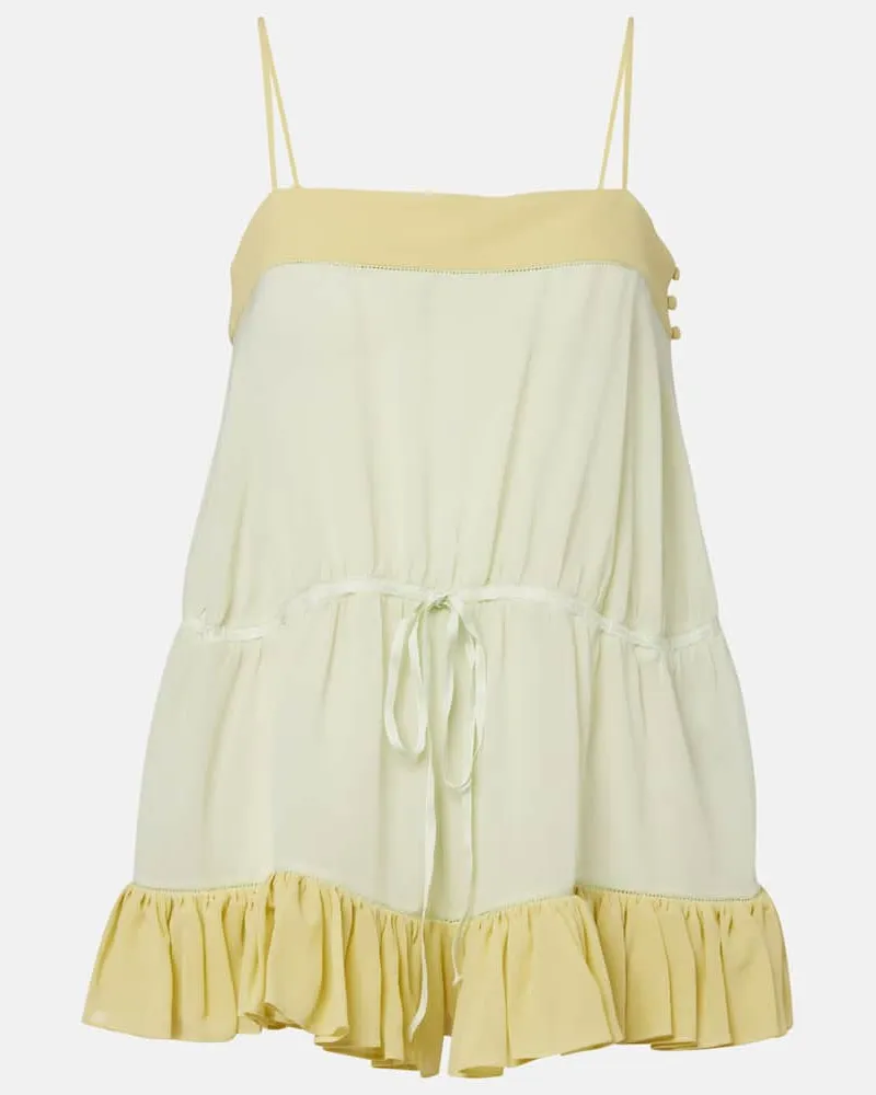 Chloé Chloé Playsuit aus Seide Grün