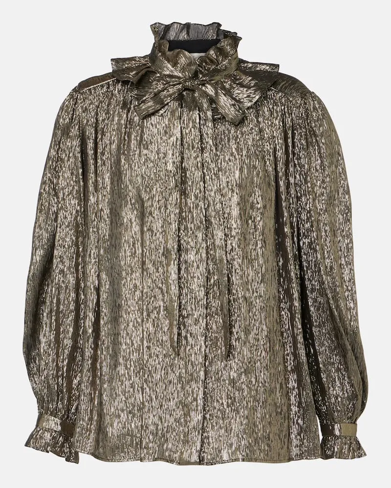 Chloé Chloé Bluse aus Lamé Metallic