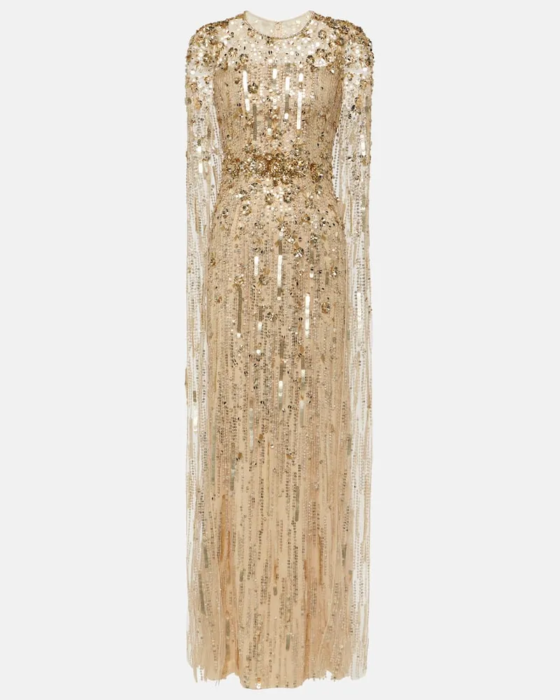 Jenny Packham Robe Ruby mit Pailletten Gold