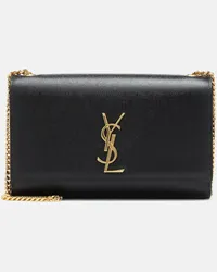 Saint Laurent Schultertasche Medium Kate aus Leder Schwarz