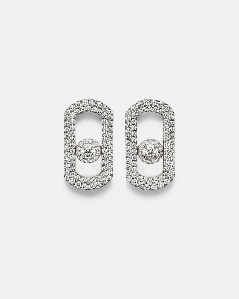 Messika Ohrringe So Move aus 18kt Weißgold mit Diamanten Silber