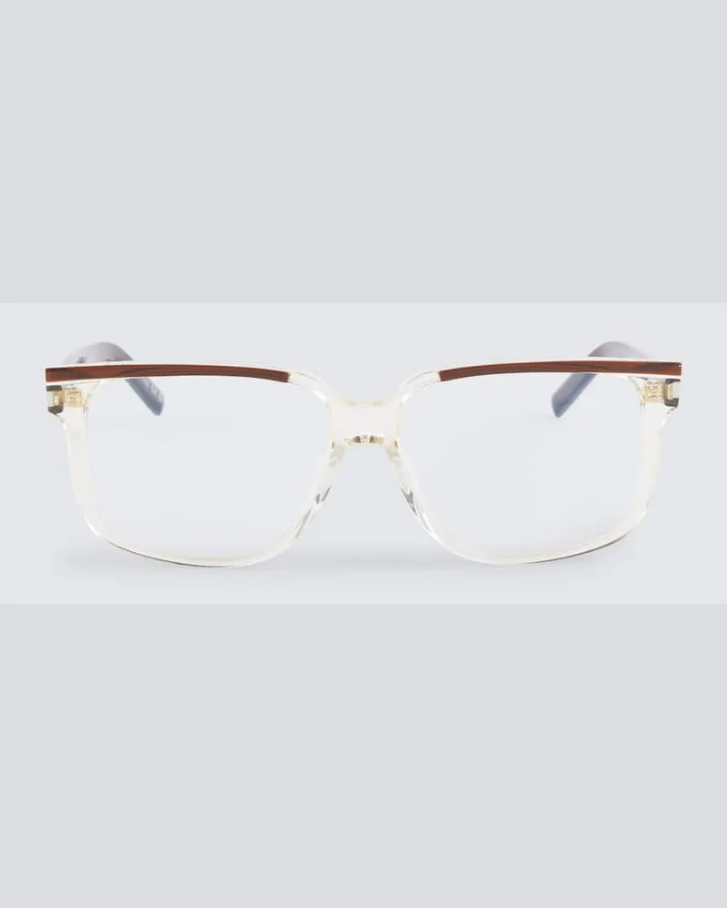 Saint Laurent Eckige Brille SL 599 Braun
