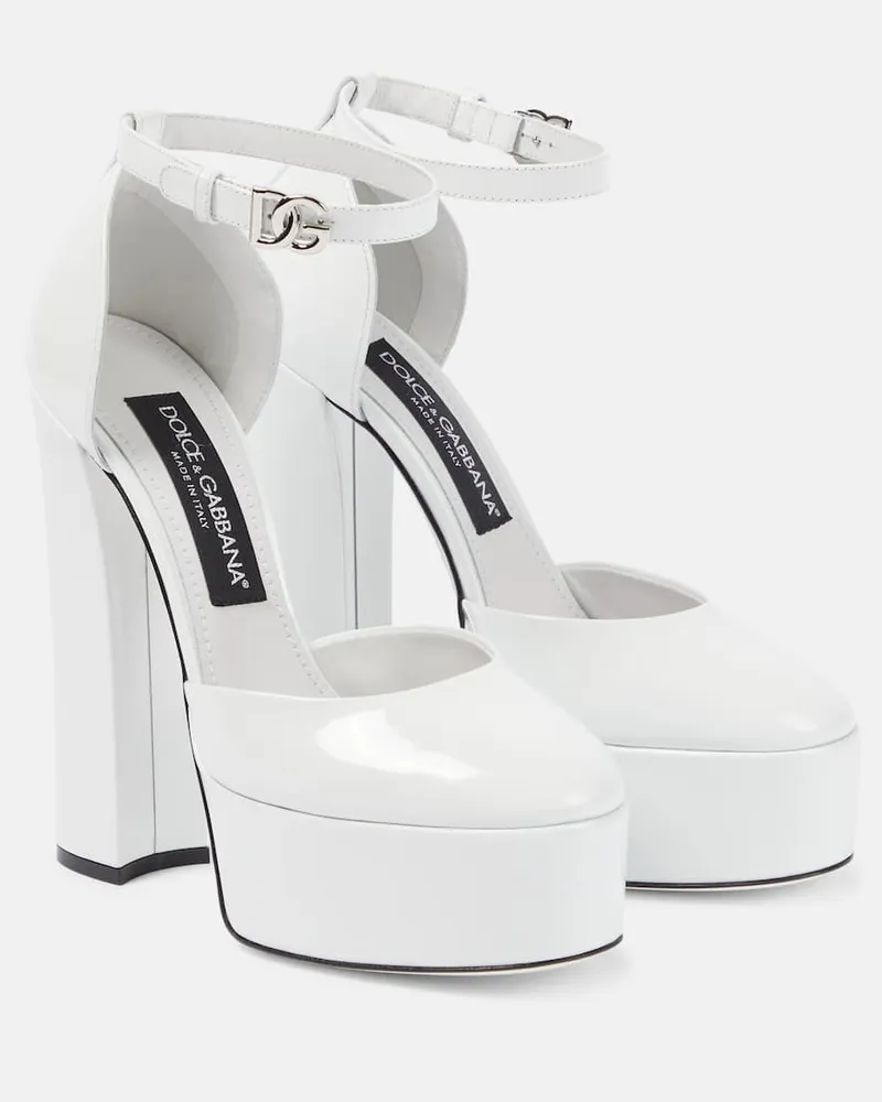 Dolce & Gabbana Plateau-Pumps Sharon aus Lackleder Weiã