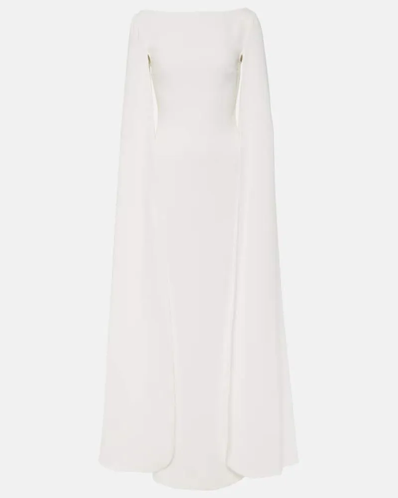 Solace London Bridal Robe Sadie aus Crêpe Weiß