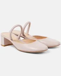 Gianvito Rossi Mules Tivoli 45 aus Leder Pink