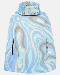 Emilio Pucci X Fusalp Poncho Marmo Blau