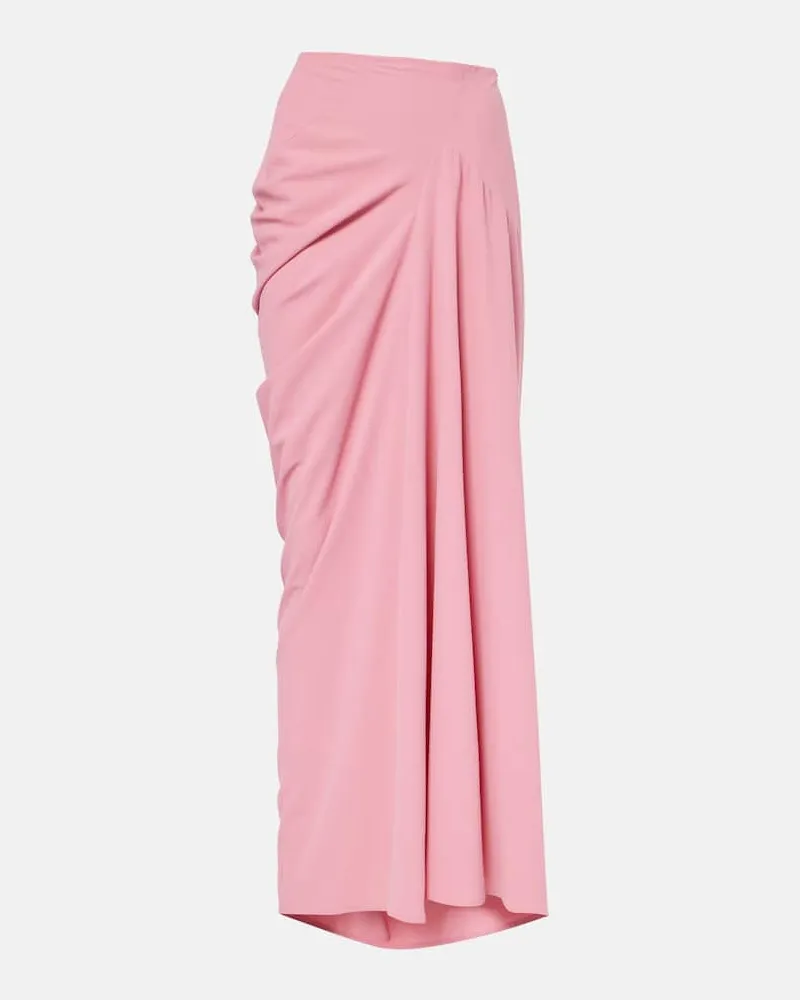 Dries van Noten Maxirock aus Crêpe Rosa
