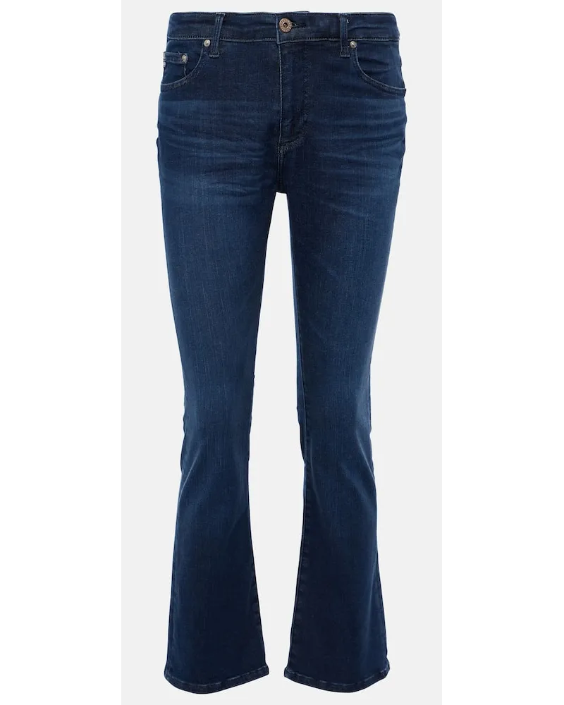 Adriano Goldschmied High-Rise Flared Jeans Jodi Crop Blau
