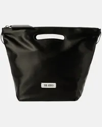 ATTICO Tote Via dei Giardini 30 Medium aus Satin Schwarz