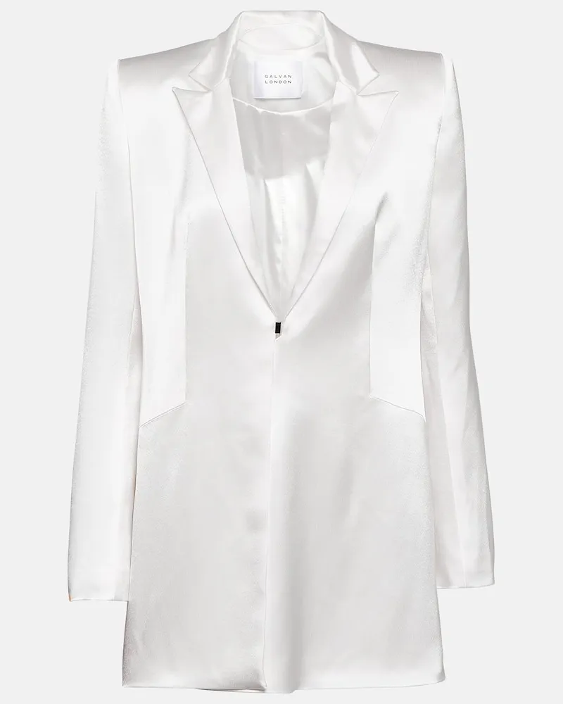 GALVAN Bridal Minikleid Leith aus Satin Weiß