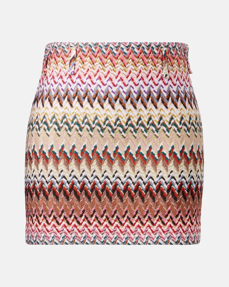 Missoni Minirock aus Häkelstrick Multicolor