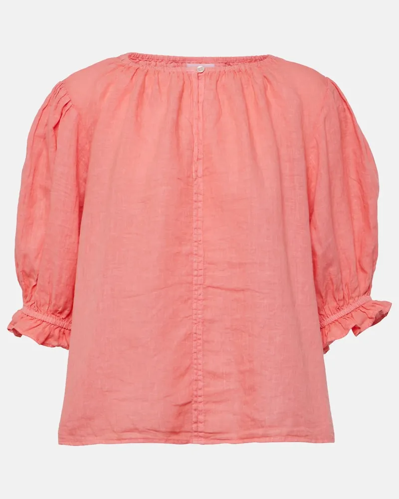 Velvet Top aus Leinen Rosa