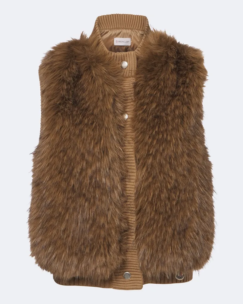 Moncler Daunenweste Braun
