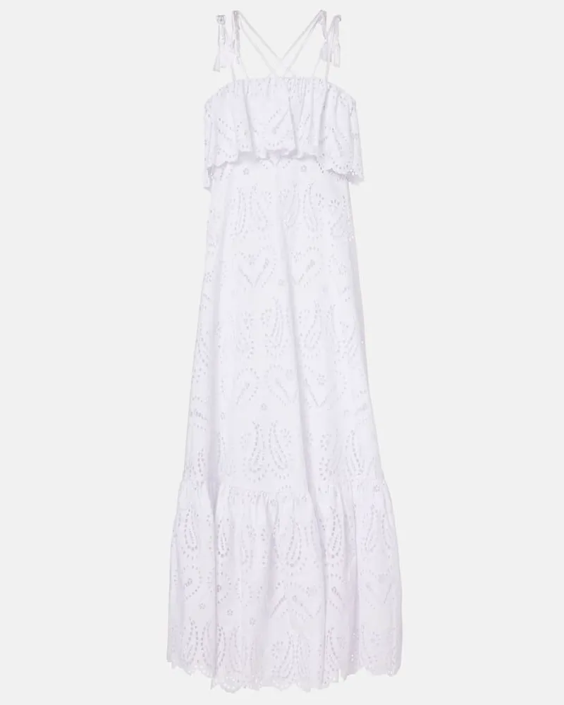 Etro Maxikleid aus einem Baumwollgemisch Weiß