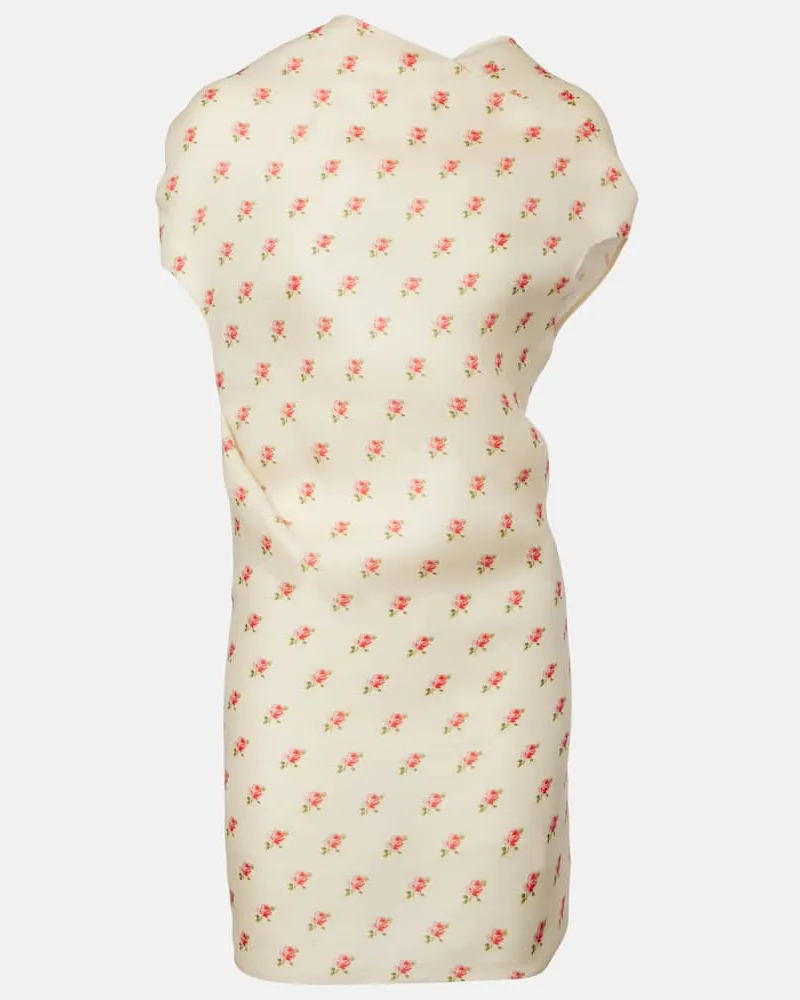 KHAITE Minikleid aus Seide Beige