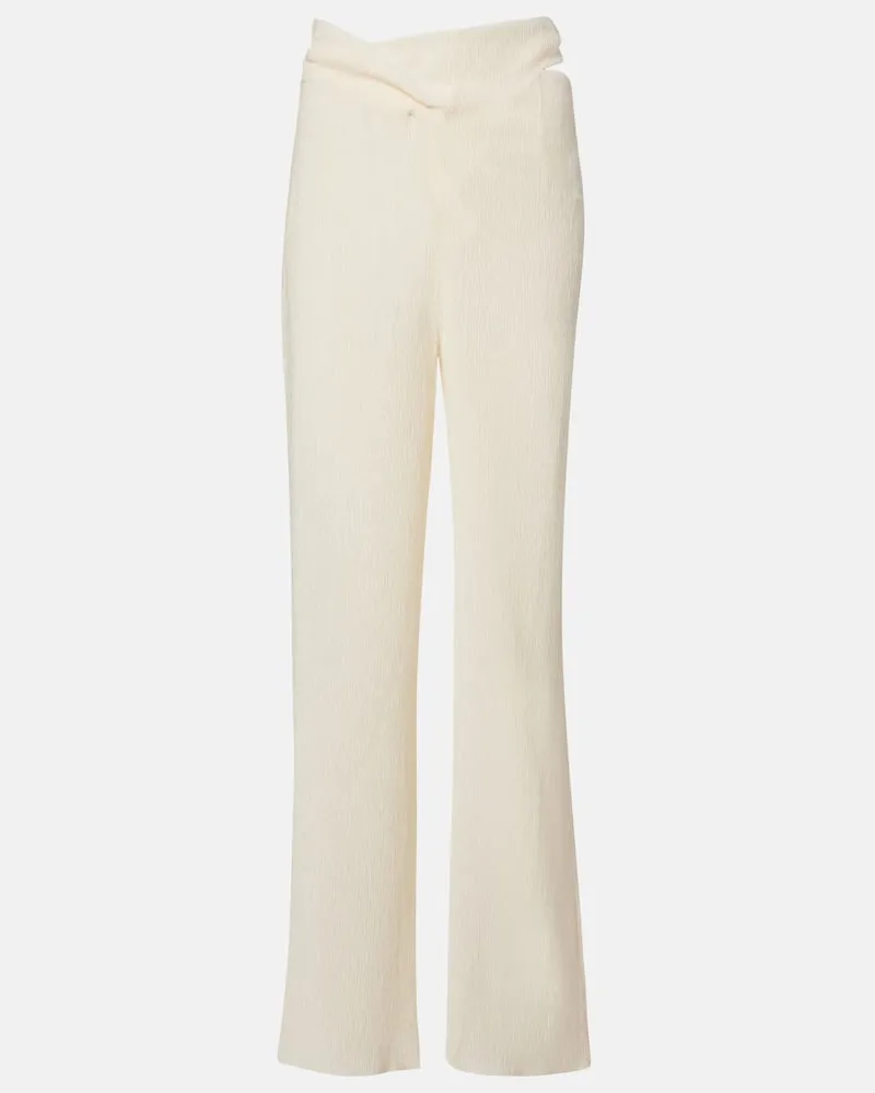 Magda Butrym High-Rise Wide-Leg Jeans Weiß