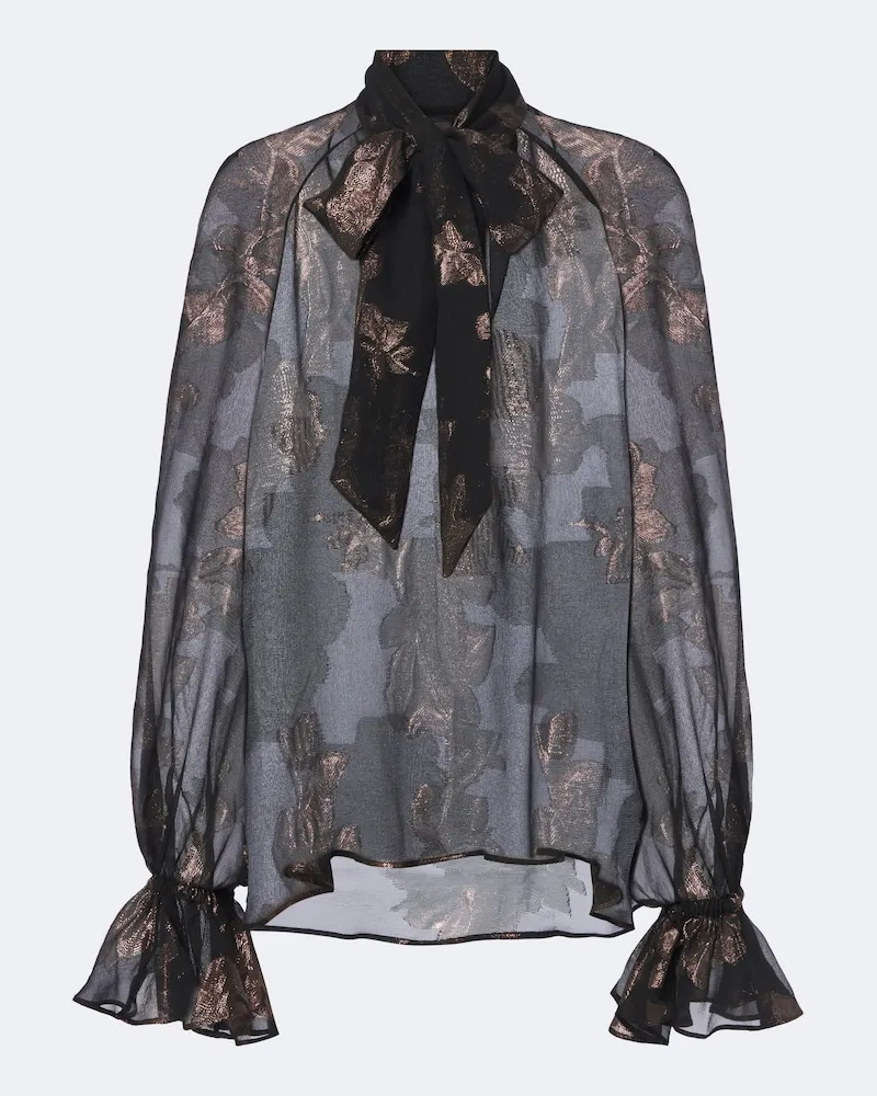 Etro Schluppenbluse aus einem Seidengemisch Multicolor
